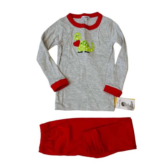 NWT Magnolia Baby Size 6 Dino Love PJs - Picture 1 of 5